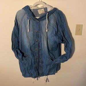 Chambray Jacket with Hood